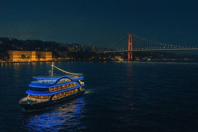 Istanbul Bosphorus Dinner Cruise with Turkish Night Show & Pickup - Dinner, welcome drink, and service