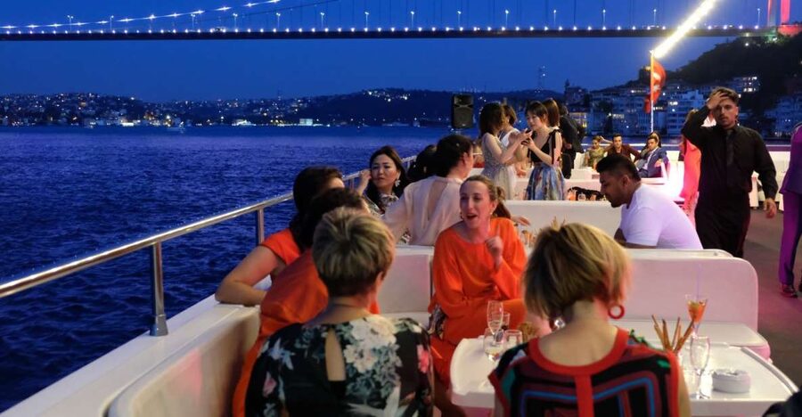 Istanbul: Bosphorus Sunset Cruise with Dinner - Galataport, Karakoy, and the first skyline views