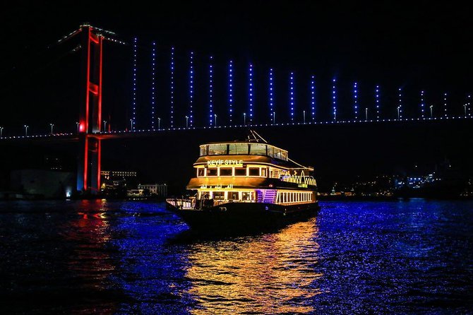 Istanbul Dinner Cruise Entertaintment with Private Tables - Bosphorus views after dark