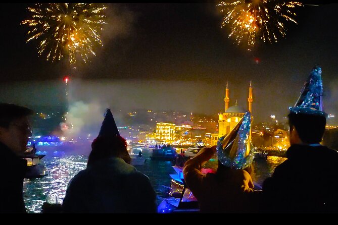 Istanbul New Year's Eve Dinner Cruise With Fireworks Shows 2026 - Rumeli Fortress and the narrowest part of the strait
