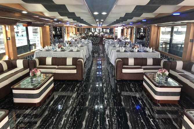 Lotus Mega Yacht Luxury Cruise with Live DJ, Dinner & Transfers - Dinner, live cooking, and what is actually included