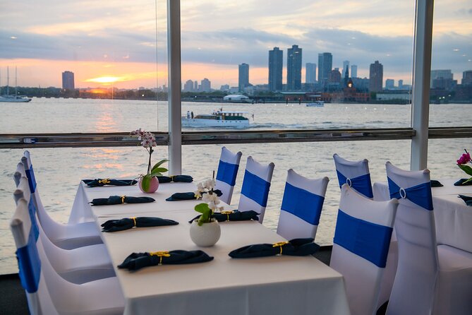 New York City Dinner Cruise on Luxury Yacht with Live Music - Dinner at a private table on the main deck