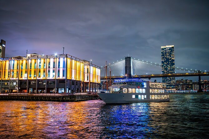 New York City Dinner Cruise on Luxury Yacht with Live Music - Brooklyn Bridge Park and the view back to Manhattan