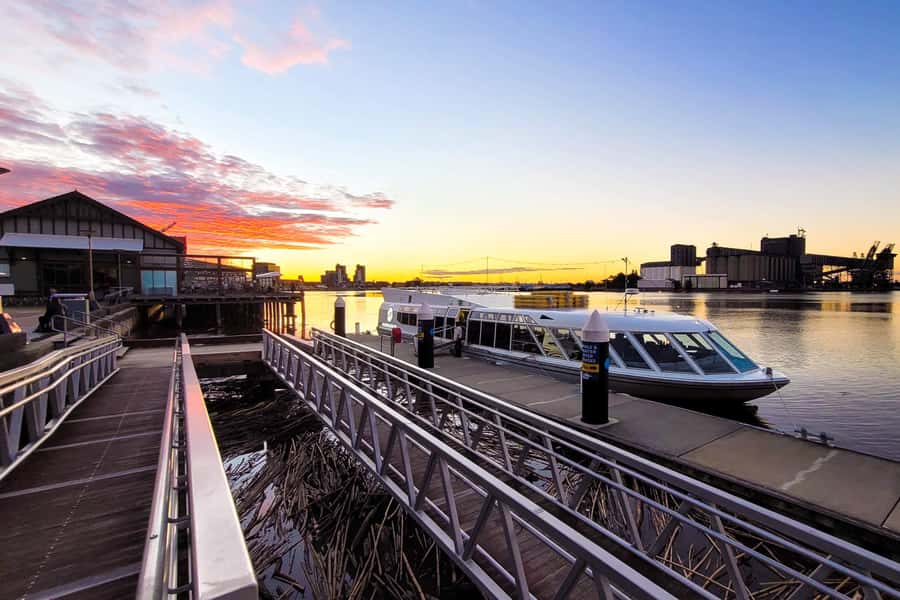 Newcastle: Harbour Dinner Cruise with Live Music - Newcastle Harbour after dark, with dinner on the water