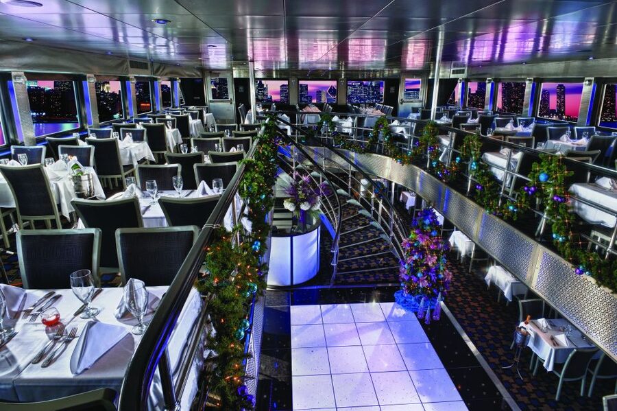 NYC: Christmas Eve Buffet Lunch or Dinner Harbor Cruise - Food, drinks, and the holiday atmosphere