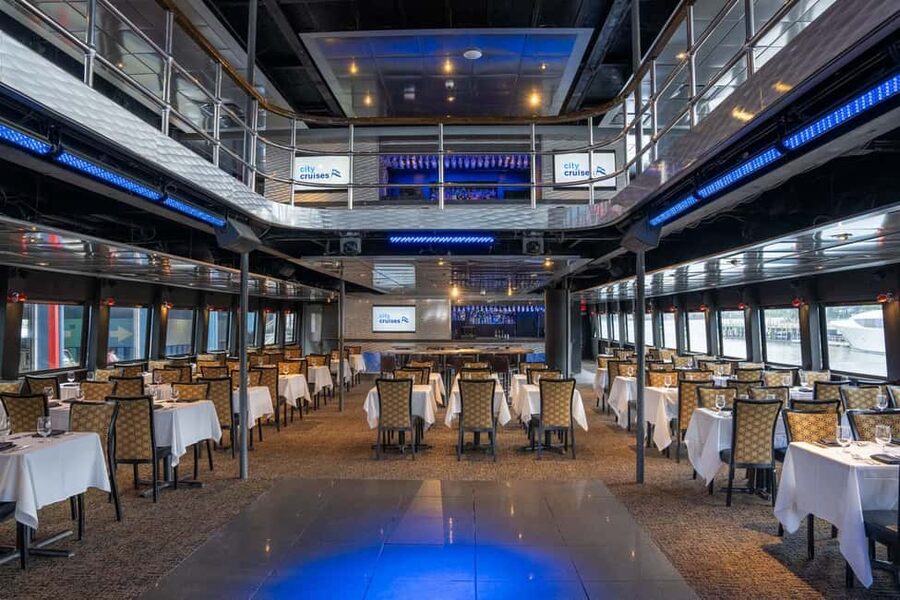 NYC: City Cruises Brunch, Lunch, or Dinner Buffet Cruise - One World Trade Center and the approach to the harbor
