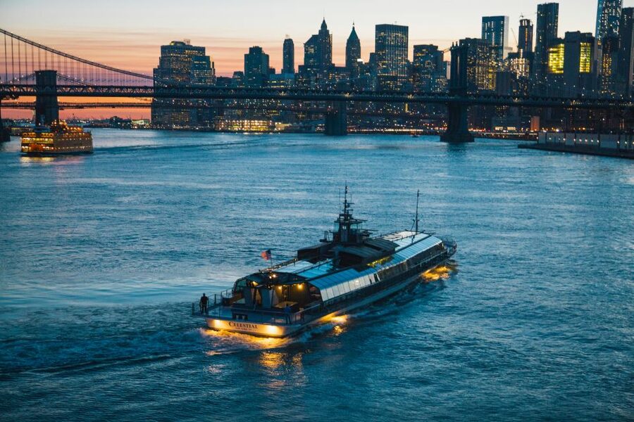 NYC: Thanksgiving Gourmet Lunch or Dinner Harbor Cruise - The rooftop lounge and photo opportunities