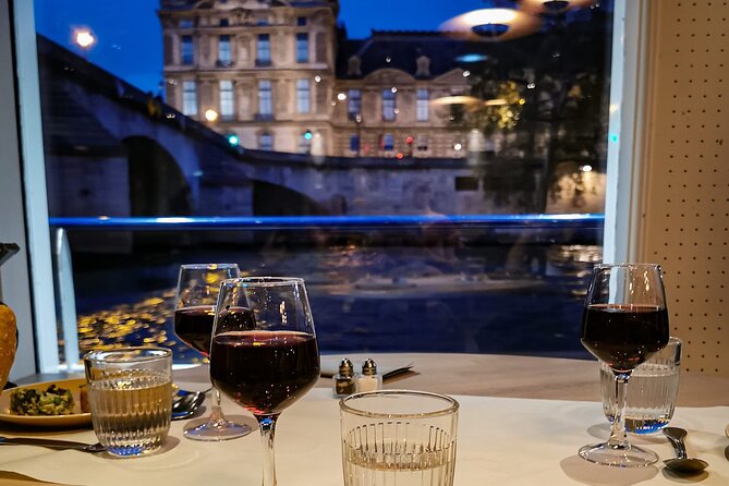 Paris Capitaine Fracasse 3 Course Seine River Dinner Cruise - Eiffel Tower views from the water