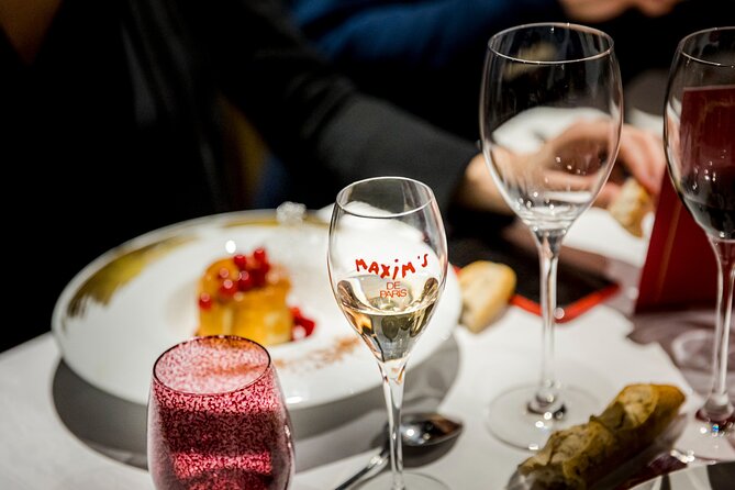 Paris Seine River Dinner Cruise by Maxim's with Champagne & Music - Drinks, Champagne, and the cost of the evening