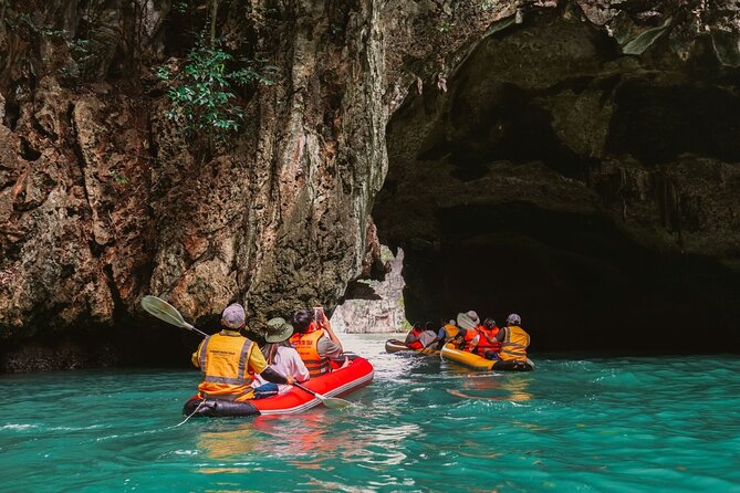 Phang Nga Bay Sunset Cruise Dinner with Sea Canoe and Loy Krathong from Phuket - Making a krathong between the islands