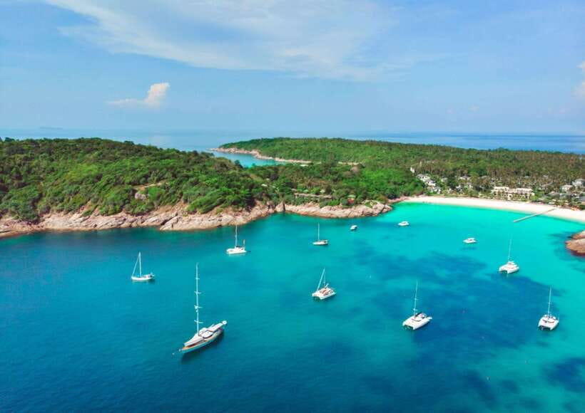 Phuket: Coral Island Catamaran Cruise with Sunset Dinner - Pickup from Patong, Kata, or Karon