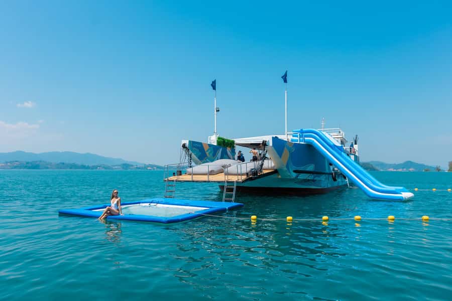 Phuket: Phang Nga Bay Lunch and Dinner Sunset Party Cruise - From Phuket hotels to Ao Por Pier