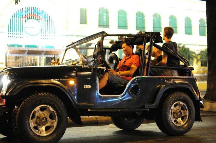Private Jeep Tour Saigon by Night & Cruise Dinner with Music - A Jeep introduction to Saigon after dark