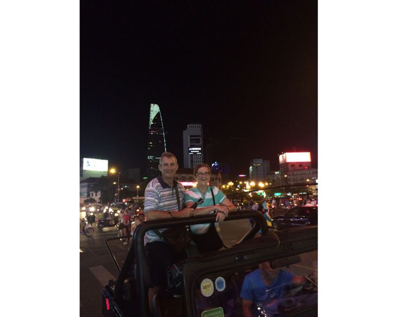 Private Jeep Tour Saigon by Night & Cruise Dinner with Music - Moving from the city streets to the river