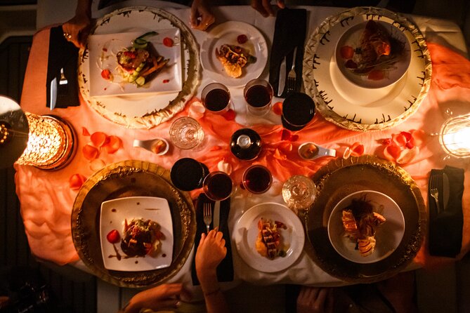 Private Luxury Sunset Dinner Cruise – 51' Leopard Yacht in Cancun - The five-course dinner and premium open bar