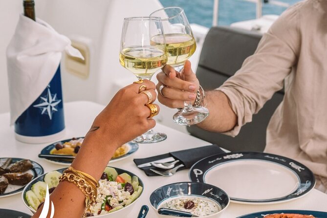 Private Sunset Cruise with Full Greek Dinner - Sunset on the return to Vlychada