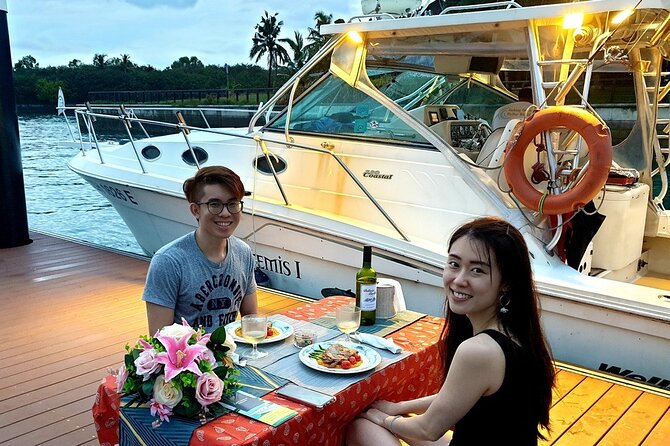 Romantic Private Sunset Dinner Cruise with a 3-course meal - Leaving Sentosa Cove at 6:00 pm