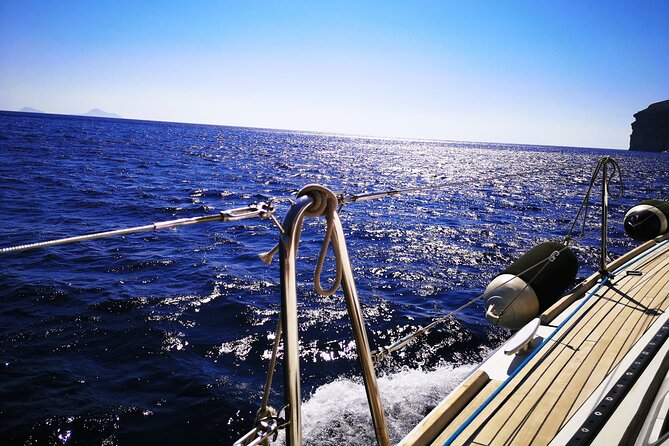 Sailsational Luxury Santorini Catamaran Sunset Cruise with Dinner - The volcano and sulfur springs