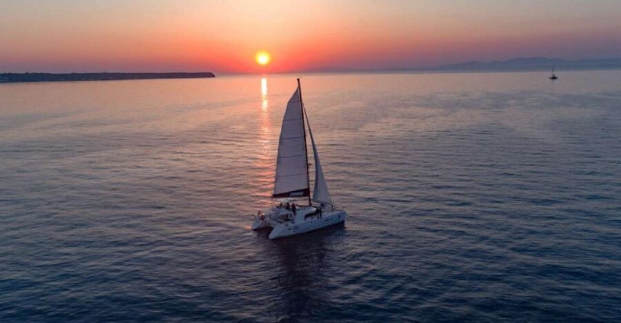 Santorini: Luxury Sunset Cruise with Dinner & Open Bar - From hotel pickup to Ammoudi Port