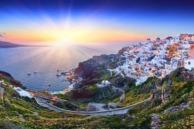 Santorini Sunset Dinner Cruise Including Nea Kameni Visit - Palea Kameni and the warm-water swim