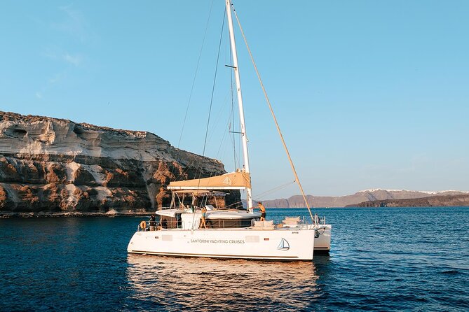 Santorini Sunset Sailing Cruise: Dinner, BBQ, Open Bar, Transfers - The Santorini hot springs and sulfur-rich water