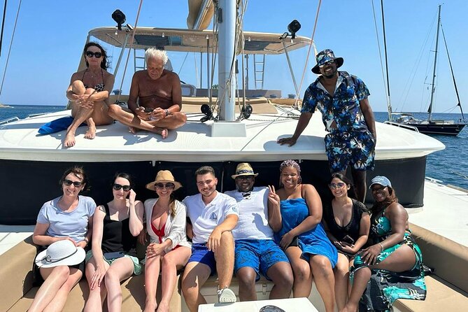 Santorini Sunset Sailing Cruise: Dinner, BBQ, Open Bar, Transfers - Mesa Pigadia, snorkeling, and dinner
