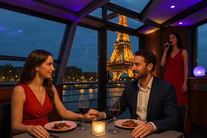 Seine River Dinner Cruise with Rooftop and Live Singer - Key points before you book