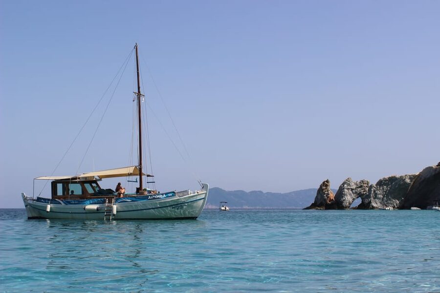 Skiathos: Boat Cruise with Dinner & Sunset Viewing - Tsougria, Arkos, and the first swimming stops