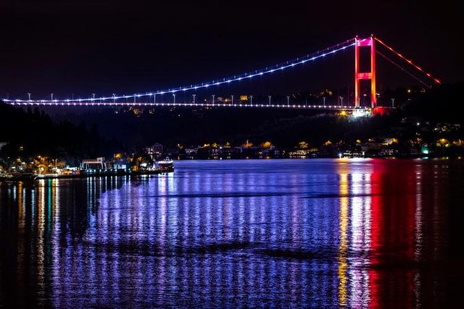 Stage Front Bosphorus Dinner Cruise with Pickup & Drinks included - Fatih Sultan Mehmet Bridge gives the cruise a clear landmark
