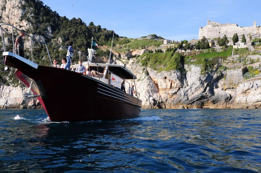 Sunset dinner boat tour in the Gulf of Poets - Porto Venere from the water
