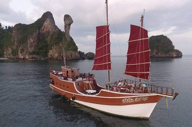 Sunset Dinner Cruise with night Swimming by Luxury Junk Boat - From Ao Nam Mao Pier to Railays cliffs