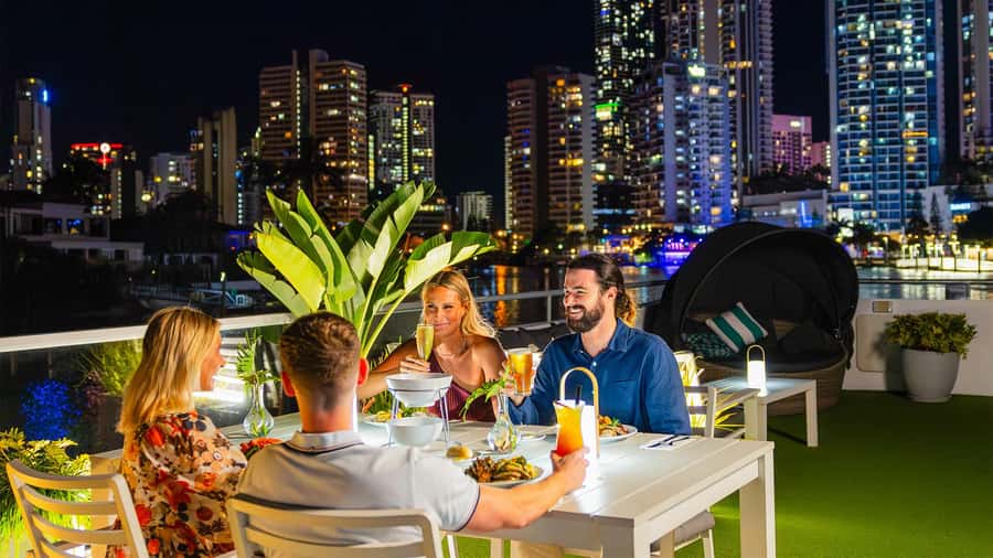 Surfers Paradise: Buffet Dinner Sightseeing Cruise - The Gold Coast Broadwater after dark