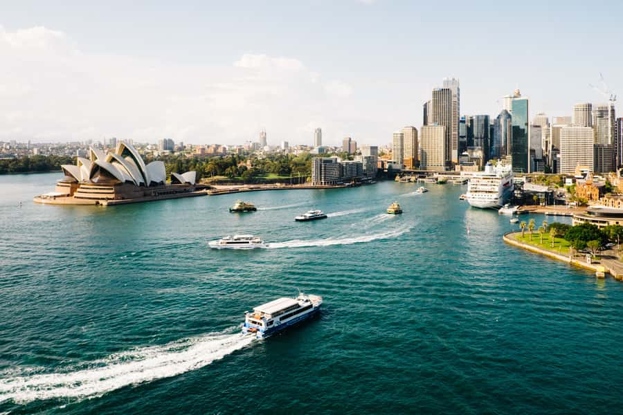 Sydney: 3-Course All Inclusive Dinner Harbour Cruise - Leaving Darling Harbour as the sky changes