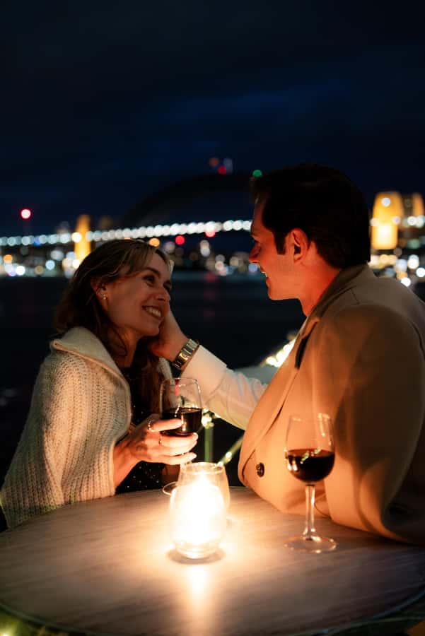 Sydney Harbour: Glass Boat Signature Dinner Cruise - A dinner table inside Sydney Harbour