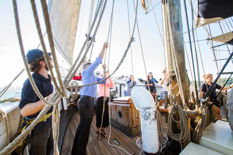 Sydney: Tall Ship Harbour Twilight Dinner Cruise - The harbour sights, one by one