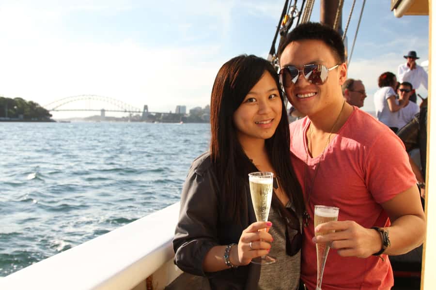Sydney: Tall Ship Harbour Twilight Dinner Cruise - Dinner on a moving deck