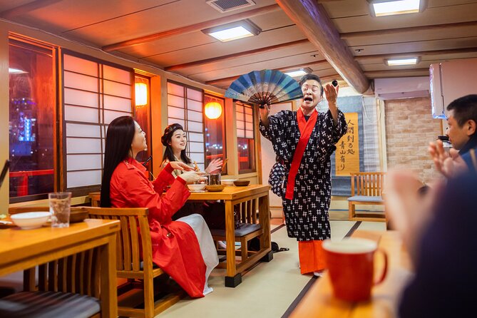 Tokyo Bay Yakatabune Dinner/Day Cruise with Japan Show and Drinks - Rainbow Bridge and the Odaiba waterfront