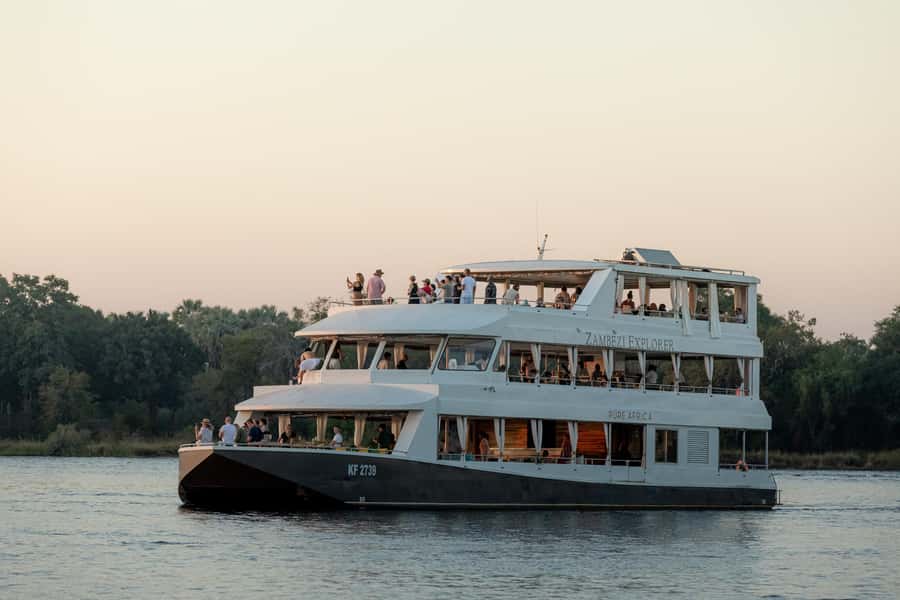 Victoria Falls: Sunset Cruise and Dinner at The Eatery - Two hours between river islands and sunset