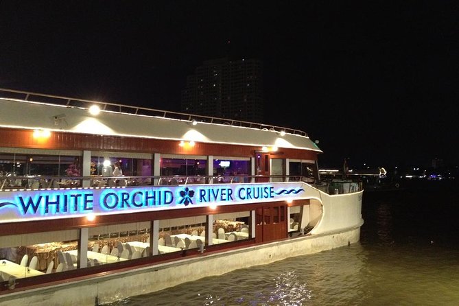 White Orchid Dinner Cruise at Bangkok with Pickup & Live Music - Buffet dinner with Thai and Western choices