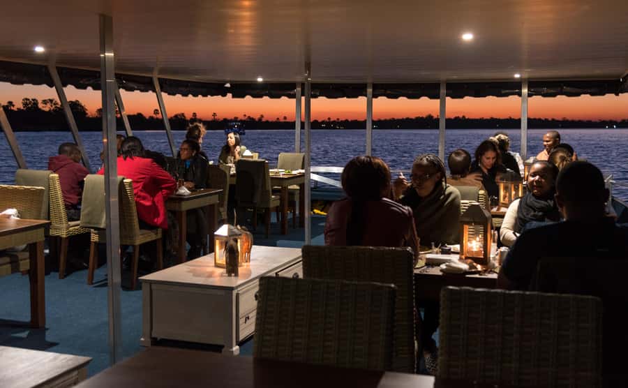Zambezi River: Dinner Cruise - Wildlife watching from the dining table